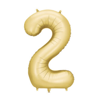 Balon foliowy Cyfra '2', 86cm, złoty