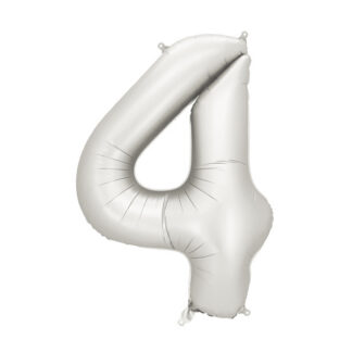Balon foliowy Cyfra ”4”, 86cm, srebrny