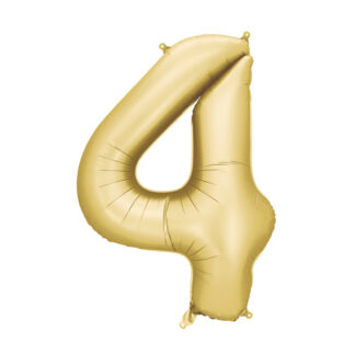 Balon foliowy Cyfra '4', 86cm, złoty