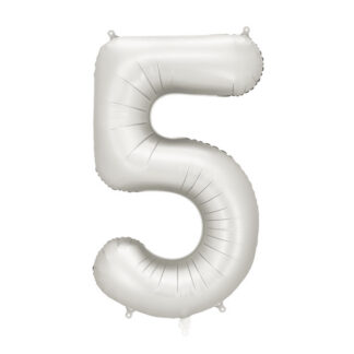 Balon foliowy Cyfra ”5”, 86cm, srebrny