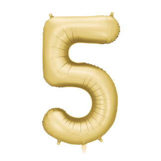 Balon foliowy Cyfra '5', 86cm, złoty