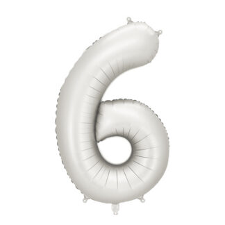 Balon foliowy Cyfra ”6”, 86cm, srebrny