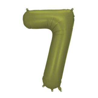 Balon foliowy Cyfra '7′, 86cm, oliwkowy
