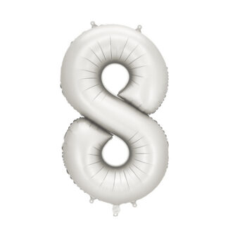 Balon foliowy Cyfra ”8”, 86cm, srebrny