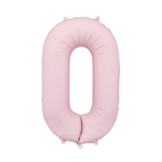 Balon foliowy Cyfra ”0”, 86cm, jasny różowy
