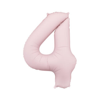 Balon foliowy Cyfra '4′, 86cm, jasny różowy