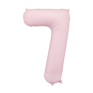 Balon foliowy Cyfra '7′, 86cm, jasny różowy