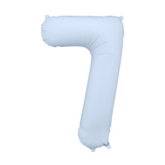 Balon foliowy Cyfra '7′, 86cm, mglisty niebieski