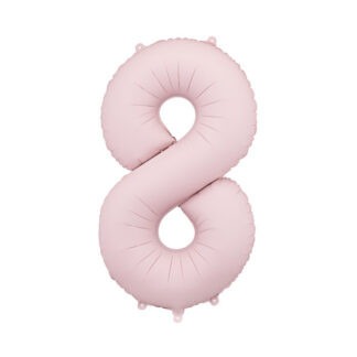 Balon foliowy Cyfra '8′, 86cm, jasny różowy