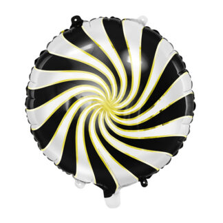 Balon foliowy Cukierek, 35cm, czarny