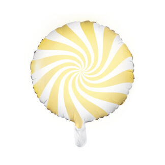 Balon foliowy Cukierek, 35cm, jasny żółty