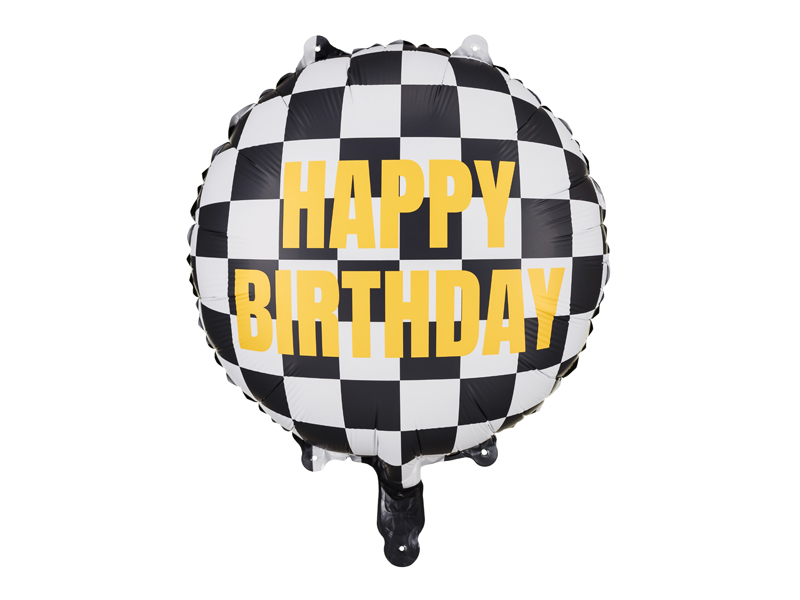 Balon foliowy Szachownica ''Happy Birthday'', 45 cm, mix