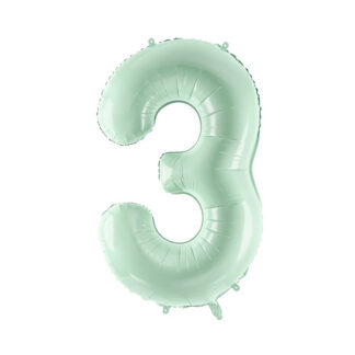 Balon foliowy Cyfra ”3”, 72cm, zieleń