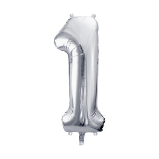 Balon foliowy Cyfra ”1”, 72cm, srebrny