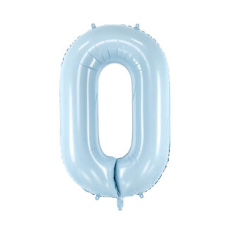 Balon foliowy Cyfra ”0”, 72cm, jasny niebieski