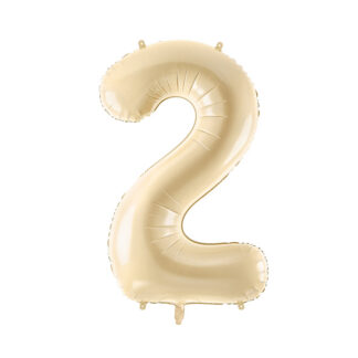 Balon foliowy Cyfra ”2”, 72cm, beż