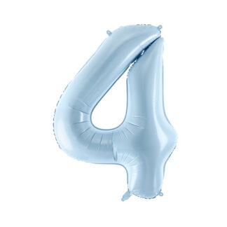 Balon foliowy Cyfra ”4”, 72cm, jasny niebieski