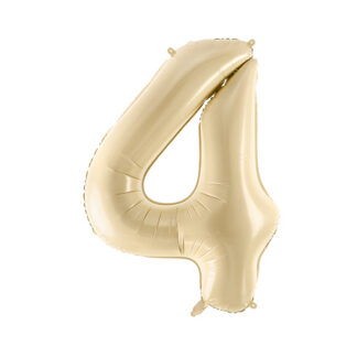 Balon foliowy Cyfra ”4”, 72cm, beż