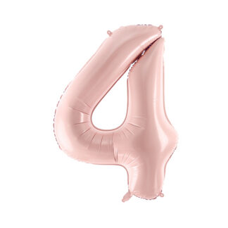 Balon foliowy Cyfra ”4”, 72cm, jasny różowy