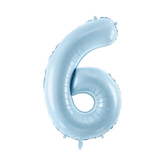Balon foliowy Cyfra ”6”, 72cm, jasny niebieski