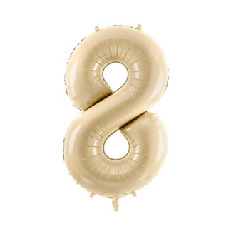 Balon foliowy Cyfra ”8”, 72cm, beż