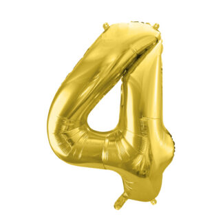 Balon foliowy Cyfra ”4”, 72cm, jasny złoty