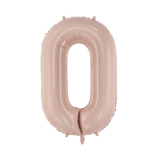 Balon foliowy Cyfra ”0′, 72cm, ciemny beż