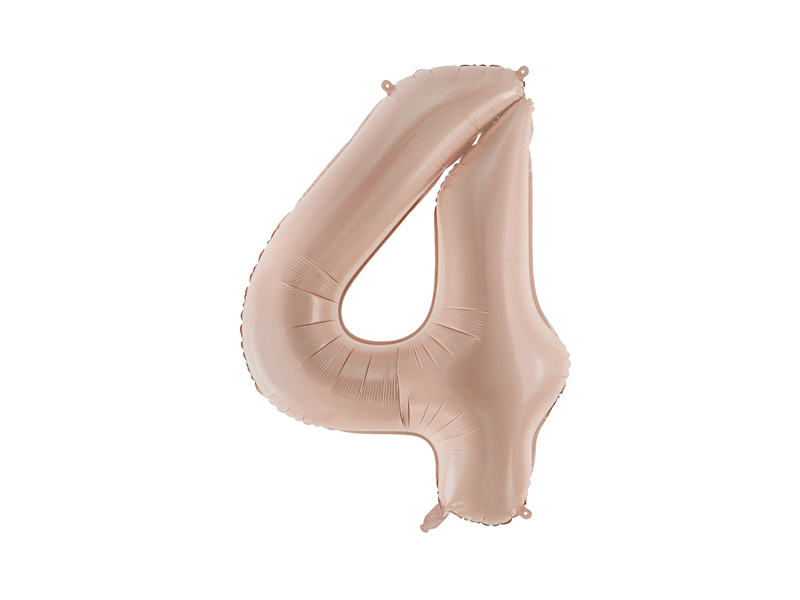 Balon foliowy Cyfra ''4'', 72cm, ciemny beż