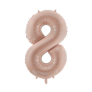 Balon foliowy Cyfra ”8”, 72cm, ciemny beż