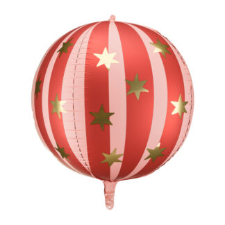 Balon foliowy Piłka w gwiazdki, 75 cm, czerwony