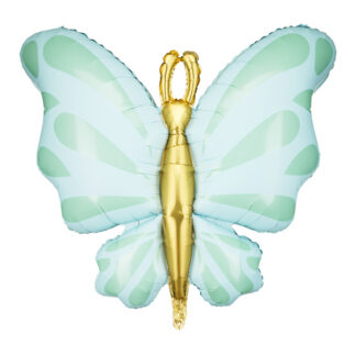 Balon foliowy Motyl, 69x69 cm, mięta