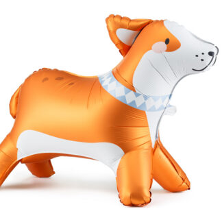 Stojący balon foliowy Corgi, 88×70 cm, mix