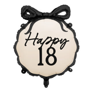 Balon foliowy pastylka Happy ''18'', 47.5x45 cm, mix