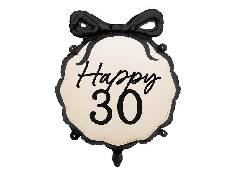 Balon foliowy pastylka Happy ''30'', 47.5x45 cm, mix