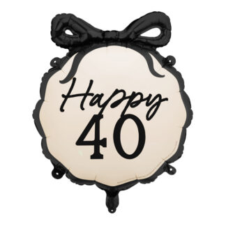 Balon foliowy pastylka Happy ''40'', 47.5x45 cm, mix