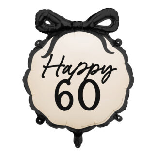 Balon foliowy pastylka Happy ''60'', 47.5x45 cm, mix