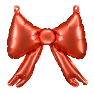 Balony foliowe do girland Kokardy, 25,5 x 25 cm, czerwony (1 op. / 5 szt.)