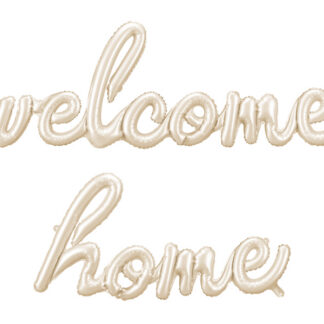 Balon foliowy Welcome Home, 335x71 cm, cappuccino