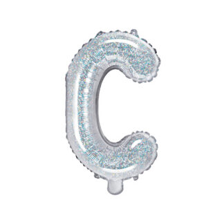 Balon foliowy Litera ''C'', 35cm, holograficzny