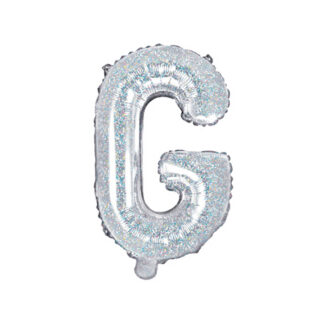 Balon foliowy Litera ''G'', 35cm, holograficzny