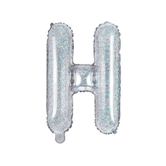 Balon foliowy Litera ''H'', 35cm, holograficzny