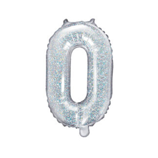 Balon foliowy Litera ''O'', 35cm, holograficzny