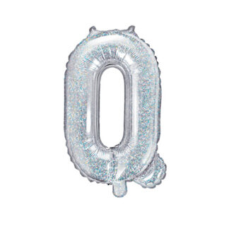 Balon foliowy Litera ''Q'', 35cm, holograficzny