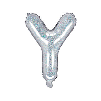 Balon foliowy Litera ''Y'', 35cm, holograficzny