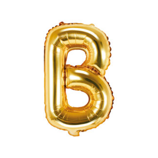 Balon foliowy Litera ''B'', 35cm, złoty