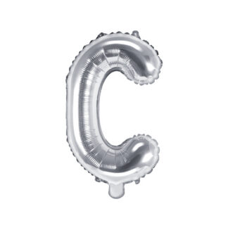 Balon foliowy Litera ''C'', 35cm, srebrny
