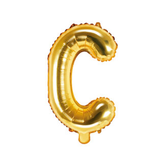 Balon foliowy Litera ''C'', 35cm, złoty