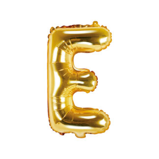 Balon foliowy Litera ''E'', 35cm, złoty
