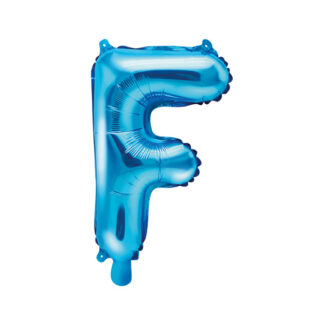 Balon foliowy Litera ''F'', 35cm, niebieski