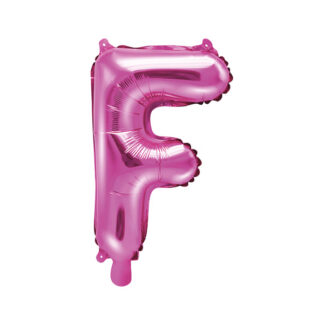 Balon foliowy Litera ''F'', 35cm, ciemny różowy